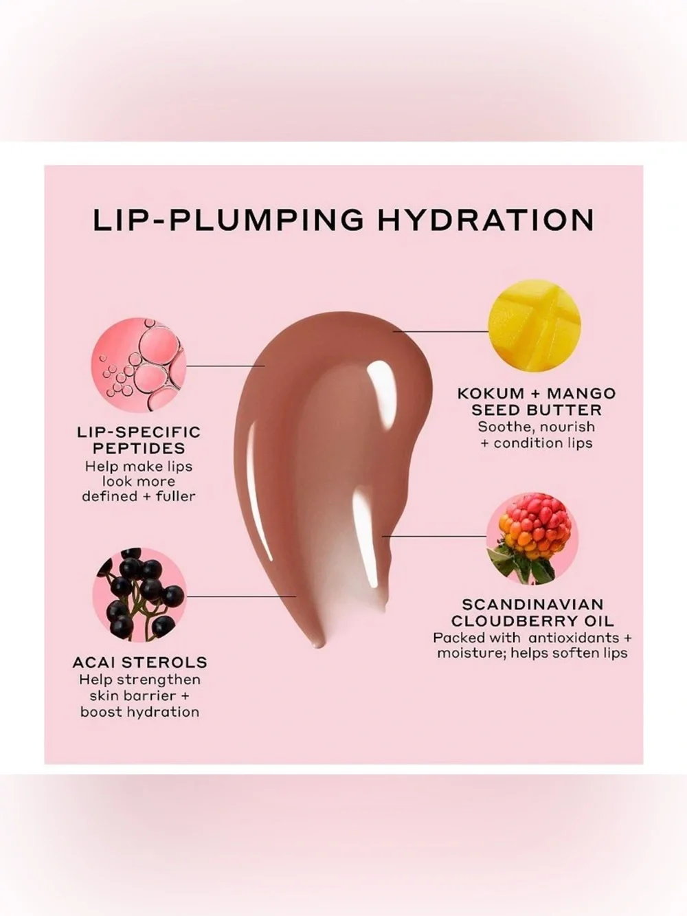 Ole Henriksen Creme Brûlée Glimmer Pout Preserve — Pink Bronze NIB Peptides YUM